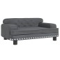 vidaXL Cama para perros de terciopelo gris oscuro 70x45x30 cm vidaXL Cama para perros de terciopelo gris oscuro 70x45x30 cm