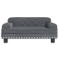 vidaXL Cama para perros de terciopelo gris oscuro 70x45x30 cm vidaXL Cama para perros de terciopelo gris oscuro 70x45x30 cm