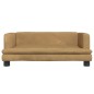 vidaXL Cama para perros de terciopelo marrón 80x45x30 cm
