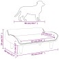vidaXL Cama para perros de tela marrón 70x40x24 cm