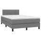 vidaXL Cama box spring con colchón tela gris oscuro 120x200 cm vidaXL Cama box spring con colchón tela gris oscuro 120x200 cm