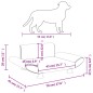 vidaXL Cama para perros de tela crema 70x45x28 cm vidaXL Cama para perros de tela crema 70x45x28 cm