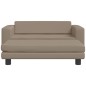 vidaXL Cama de perros extensión cuero sintético capuchino 100x50x30 cm
