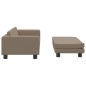 vidaXL Cama de perros extensión cuero sintético capuchino 100x50x30 cm