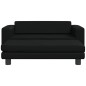 vidaXL Cama de perros con extensión cuero sintético negro 100x50x30 cm vidaXL Cama de perros con extensión cuero sintético negro 100x50x30 cm