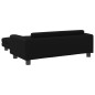 vidaXL Cama de perros con extensión cuero sintético negro 100x50x30 cm vidaXL Cama de perros con extensión cuero sintético negro 100x50x30 cm