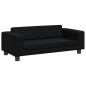 vidaXL Cama de perros con extensión cuero sintético negro 100x50x30 cm vidaXL Cama de perros con extensión cuero sintético negro 100x50x30 cm