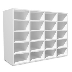vidaXL Zapatero de madera contrachapada blanco 92x30x67,5 cm