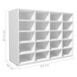 vidaXL Zapatero de madera contrachapada blanco 92x30x67,5 cm vidaXL Zapatero de madera contrachapada blanco 92x30x67,5 cm