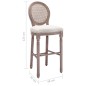 vidaXL Taburete de cocina 2 unidades lino blanco vidaXL Taburete de cocina 2 unidades lino blanco