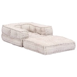 vidaXL Sofá modular individual de tela beige