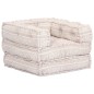 vidaXL Sofá modular individual de tela beige vidaXL Sofá modular individual de tela beige