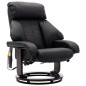 vidaXL Sillón de masaje reclinable de TV cuero sintético negro vidaXL Sillón de masaje reclinable de TV cuero sintético negro