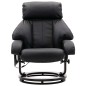 vidaXL Sillón de masaje reclinable de TV cuero sintético negro vidaXL Sillón de masaje reclinable de TV cuero sintético negro