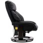 vidaXL Sillón de masaje reclinable de TV cuero sintético negro vidaXL Sillón de masaje reclinable de TV cuero sintético negro