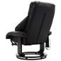 vidaXL Sillón de masaje reclinable de TV cuero sintético negro vidaXL Sillón de masaje reclinable de TV cuero sintético negro