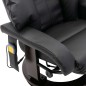 vidaXL Sillón de masaje reclinable de TV cuero sintético negro vidaXL Sillón de masaje reclinable de TV cuero sintético negro