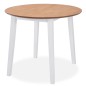 vidaXL Juego de comedor de MDF y madera de caucho 5 piezas blanco vidaXL Juego de comedor de MDF y madera de caucho 5 piezas blanco