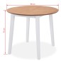 vidaXL Juego de comedor de MDF y madera de caucho 5 piezas blanco vidaXL Juego de comedor de MDF y madera de caucho 5 piezas blanco
