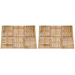 vidaXL Baldosas de porche 12 unidades madera marrón 50x50 cm