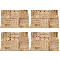 vidaXL Baldosas de porche 24 unidades madera marrón 50x50 cm