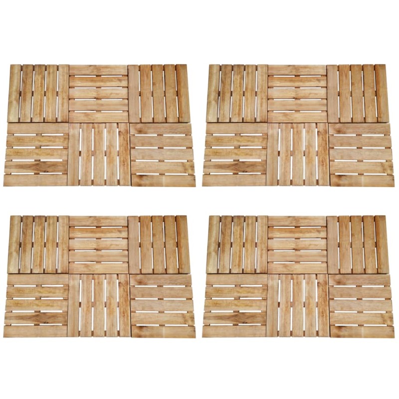 vidaXL Baldosas de porche 24 unidades madera marrón 50x50 cm vidaXL Baldosas de porche 24 unidades madera marrón 50x50 cm