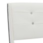 vidaXL Cama con colchón viscoelástico cuero sintético blanco 90x200 cm