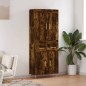 vidaXL Aparador alto madera contrachapada roble ahumado 69,5x34x180 cm vidaXL Aparador alto madera contrachapada roble ahumado 69,5x34x180 cm