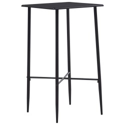 vidaXL Juego de mesa alta y taburetes 5 piezas tela negra