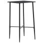 vidaXL Juego de mesa alta y taburetes 5 piezas tela negra vidaXL Juego de mesa alta y taburetes 5 piezas tela negra