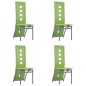 vidaXL Sillas de comedor 4 unidades cuero sintético verde
