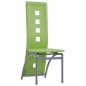 vidaXL Sillas de comedor 4 unidades cuero sintético verde