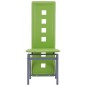 vidaXL Sillas de comedor 4 unidades cuero sintético verde