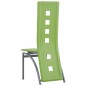 vidaXL Sillas de comedor 4 unidades cuero sintético verde