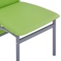 vidaXL Sillas de comedor 4 unidades cuero sintético verde