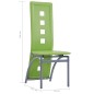 vidaXL Sillas de comedor 4 unidades cuero sintético verde