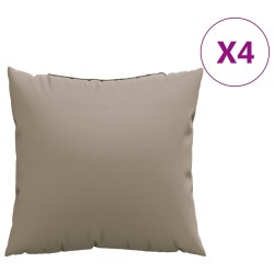 vidaXL Cojines decorativos 4 uds tela gris taupé 50x50 cm