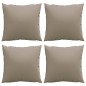 vidaXL Cojines decorativos 4 uds tela gris taupé 50x50 cm vidaXL Cojines decorativos 4 uds tela gris taupé 50x50 cm