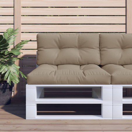 vidaXL Cojín para sofá de palets de tela gris taupé 80x40x12 cm