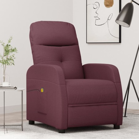 vidaXL Sillón de masaje de tela morado