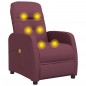vidaXL Sillón de masaje de tela morado