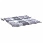 vidaXL Cojines de silla de jardín 2 uds tela a cuadros gris 40x40x3 cm vidaXL Cojines de silla de jardín 2 uds tela a cuadros gris 40x40x3 cm