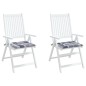 vidaXL Cojines de silla de jardín 2 uds tela a cuadros gris 40x40x3 cm vidaXL Cojines de silla de jardín 2 uds tela a cuadros gris 40x40x3 cm