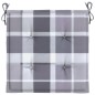 vidaXL Cojines de silla de jardín 2 uds tela a cuadros gris 40x40x3 cm vidaXL Cojines de silla de jardín 2 uds tela a cuadros gris 40x40x3 cm