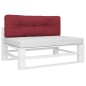 vidaXL Cojín para sofá de palets de tela rojo tinto 120x40x12 cm vidaXL Cojín para sofá de palets de tela rojo tinto 120x40x12 cm