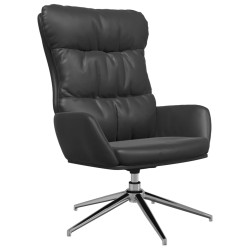 vidaXL Sillón de relax de cuero auténtico negro
