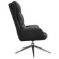vidaXL Sillón de relax de cuero auténtico negro vidaXL Sillón de relax de cuero auténtico negro