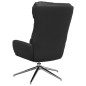 vidaXL Sillón de relax de cuero auténtico negro vidaXL Sillón de relax de cuero auténtico negro