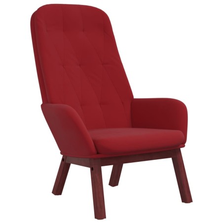 vidaXL Sillón de relax de terciopelo color vino tinto