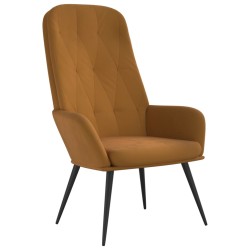 vidaXL Sillón de relax de terciopelo marrón